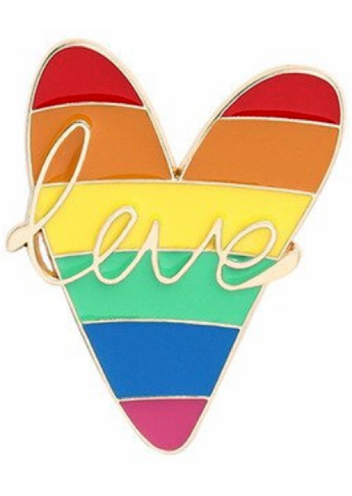 Rainbow LOVE Enamel Pin
