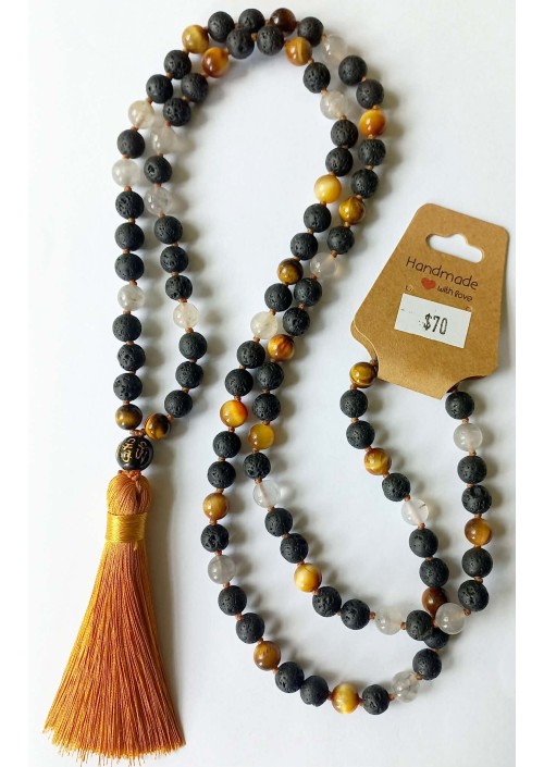 Lava Hand-Knotted Mala Beads