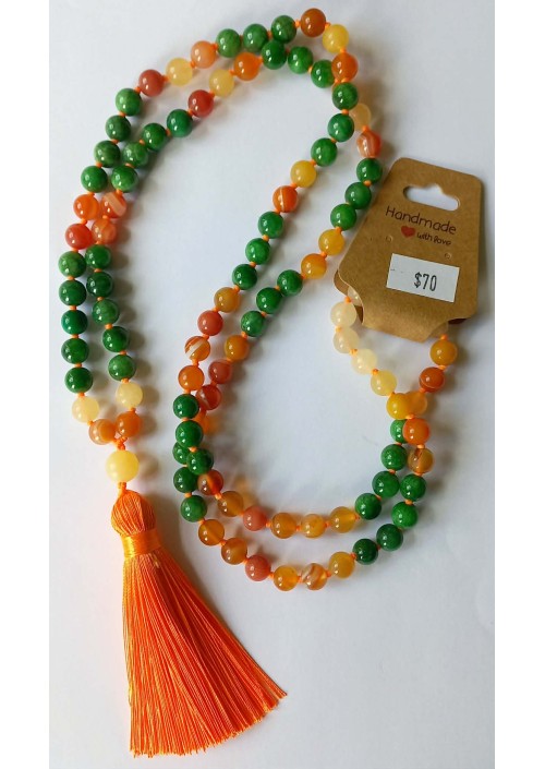 Summertime Hand-Knotted Mala Beads