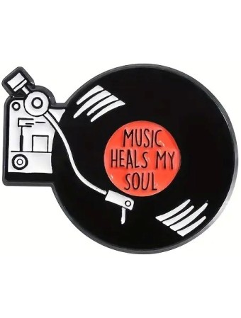 Music Heals My Soul Enamel Pin