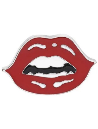 Red Lips Enamel Pin