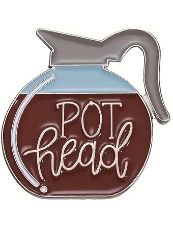 Pot Head Enamel Pin